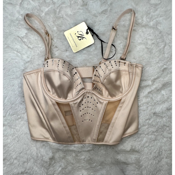 Honey Birdette CRYSTAL✨ Rhinestone Corset Bustier 32B - Picture 2 of 3
